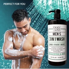 Мужской гель для умывания лица, волос и тела 3 в 1 с ароматом Эвкалипта и Мяты DSC Eucalyptus Mint